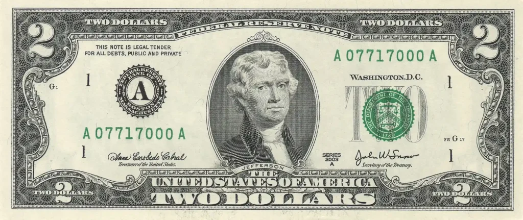 1953 Two Dollar Bill